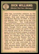 Load image into Gallery viewer, 1967 TOPPS DICK WILLIAMS MANAGER BOSTON RED SOX #161
